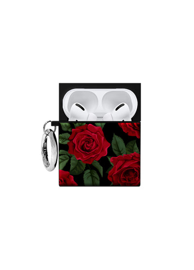 Rose Print SQUARE AirPods Case #AirPods 1st and 2nd Gen