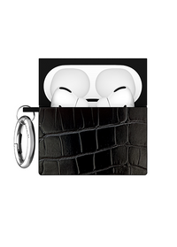 ["Black", "Crocodile", "SQUARE", "AirPods", "Case", "#AirPods", "4th", "Gen"]