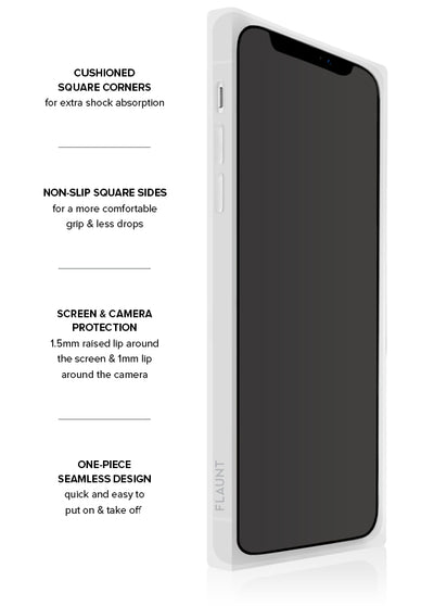 SQUARE® Navy &amp; Green Rugby Stripe iPhone Case