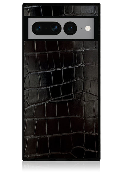 Black Crocodile SQUARE Google Pixel Case #Pixel 7 Pro