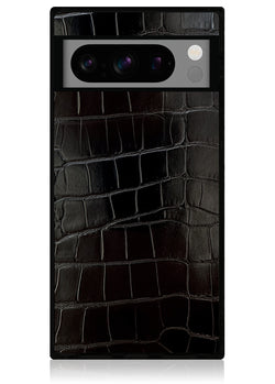 Black Crocodile SQUARE Google Pixel Case #Pixel 8 Pro