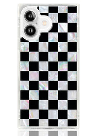 ["Checkered", "Mother", "of", "Pearl", "SQUARE", "iPhone", "Case", "#iPhone", "17", "+", "MagSafe"]