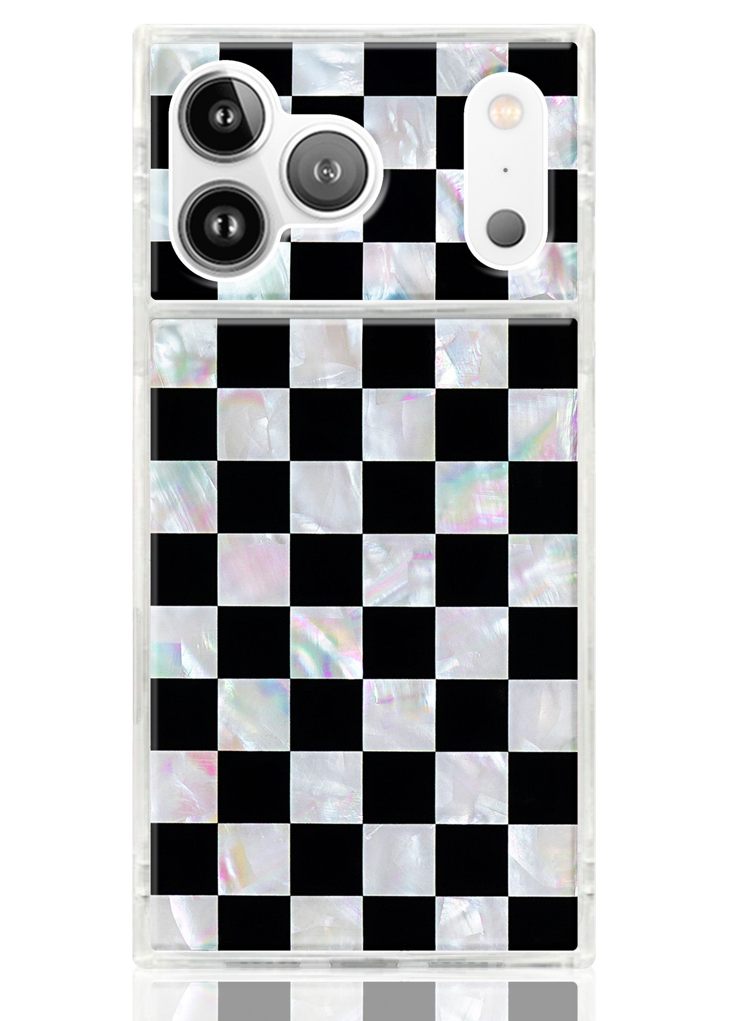 SQUARE® Checkered Mother of Pearl iPhone Case