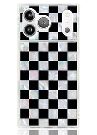 ["Checkered", "Mother", "of", "Pearl", "SQUARE", "iPhone", "Case", "#iPhone", "17", "Pro", "+", "MagSafe"]