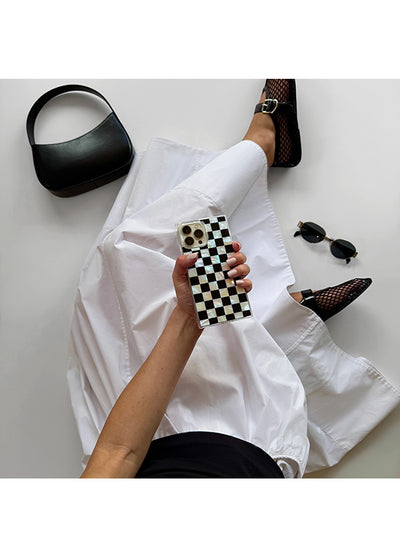 SQUARE® Checkered Mother of Pearl iPhone Case