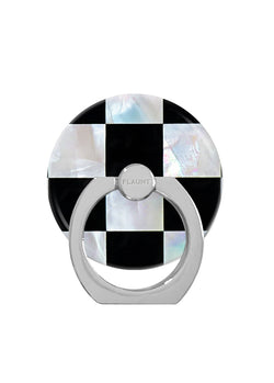 Checkered Mother of Pearl Phone Ring