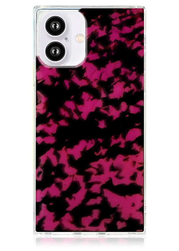 SQUARE® Raspberry Tortoise Shell iPhone Case