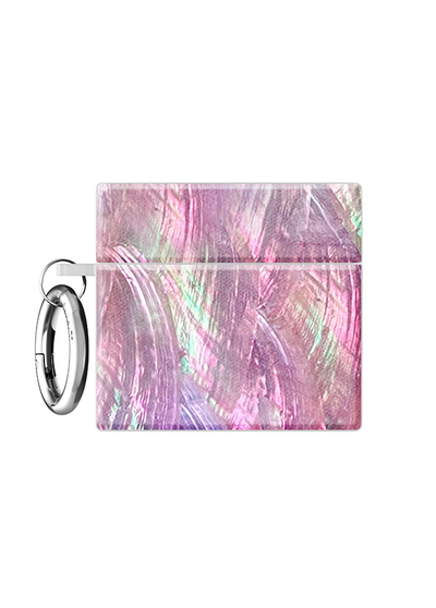 Pink Mother of Pearl SQUARE AirPods Case #AirPods 4th Gen