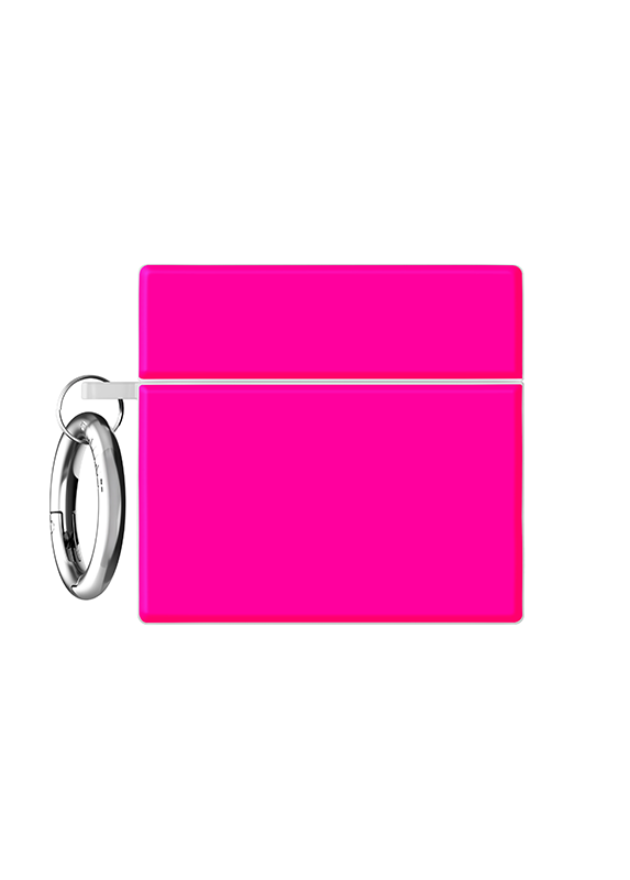 SQUARE Neon Pink AirPods Case - Thumbnail 2