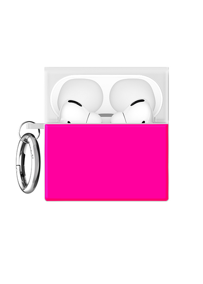 Neon Pink SQUARE AirPods Case #AirPods 4th Gen