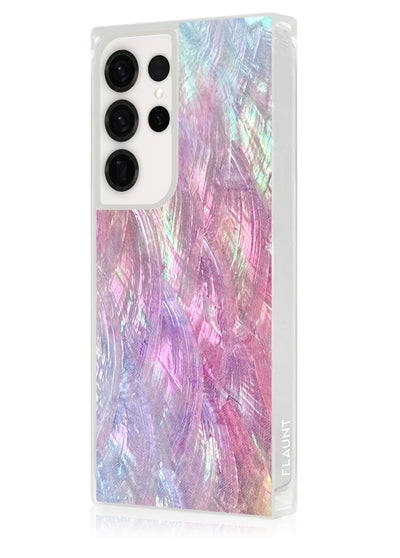 Pink Mother of Pearl SQUARE Samsung Galaxy Case #Galaxy S25 Ultra