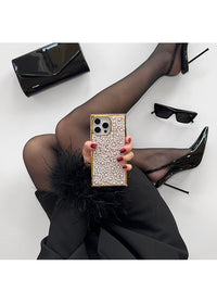 ["Elite", "Collection", "-", "SQUARE®", "Gold", "Metallic", "Embellished", "Faux", "Pearl", "iPhone", "Case", "(Not", "MagSafe", "Compatible)"]