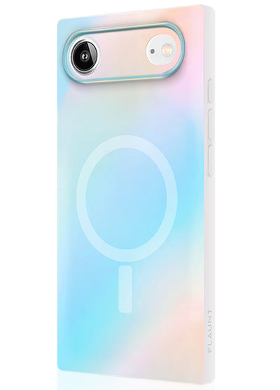 Iridescent Satin Square iPhone Case #iPhone Air + MagSafe