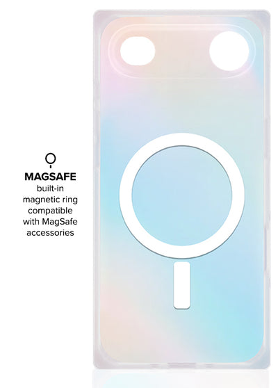 Iridescent Satin Square iPhone Case #iPhone Air + MagSafe
