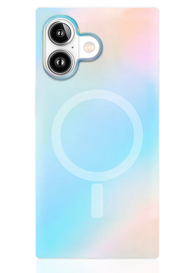 Iridescent Satin Square iPhone Case #iPhone 17 + MagSafe