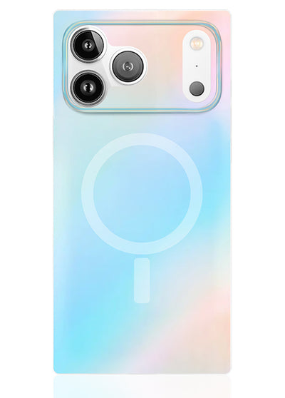Iridescent Satin Square iPhone Case #iPhone 17 Pro + MagSafe