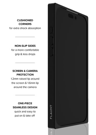 Matte Black Square iPhone Case #iPhone 17 Pro Max