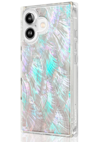 Mother of Pearl Square iPhone Case #iPhone 17 + MagSafe