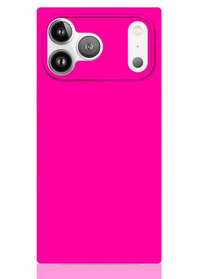 Neon Pink Square iPhone Case #iPhone 17 Pro Max + MagSafe