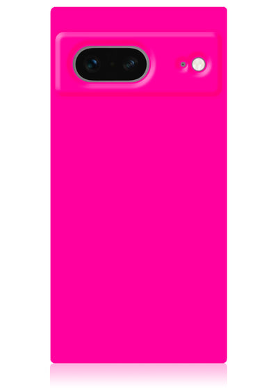 Neon Pink Square Google Pixel Case #Pixel 7