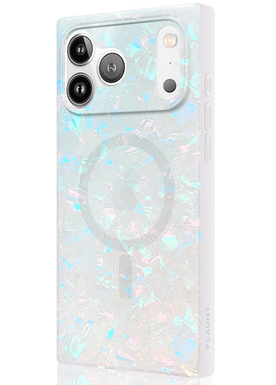 Opal Shell Square iPhone Case #iPhone 17 Pro Max + MagSafe