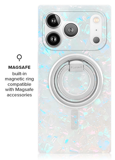 Opal Shell Square iPhone Case #iPhone 18 Pro Max + MagSafe,iPhone 18 Pro + MagSafe