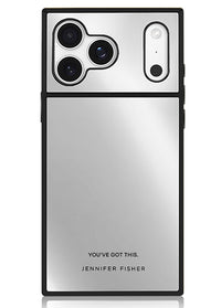["FLAUNT", "x", "Jennifer", "Fisher", "-", "SQUARE", "Silver", "Metallic", "Mirror", "iPhone", "Case", "#iPhone", "18", "Pro", "Max", "+", "MagSafe", "/", "iPhone", "17", "Pro", "Max", "+", "MagSafe,", "iPhone", "18", "Pro", "+", "MagSafe", "/", "iPhone", "17", "Pro", "+", "MagSafe"]