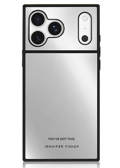 FLAUNT x Jennifer Fisher - SQUARE Silver Metallic Mirror iPhone Case #iPhone 18 Pro Max + MagSafe / iPhone 17 Pro Max + MagSafe, iPhone 18 Pro + MagSafe / iPhone 17 Pro + MagSafe