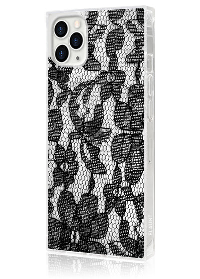 Black Lace Square iPhone Case #iPhone 11 Pro Max