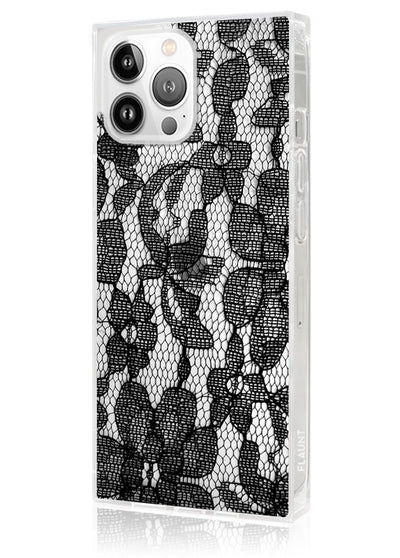 Black Lace Square iPhone Case #iPhone 13 Pro Max