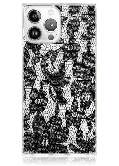 Black Lace Square iPhone Case #iPhone 13 Pro Max