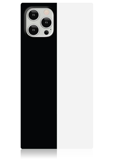 Black and White Colorblock Square iPhone Case #iPhone 12 / iPhone 12 Pro