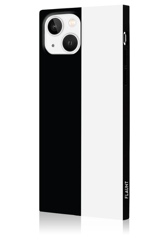 Black and White Colorblock SQUARE® iPhone Case | FLAUNT