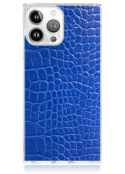 Blue Crocodile Square iPhone Case #iPhone 13 Pro