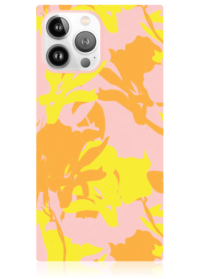 Blush Blossom Square iPhone Case #iPhone 13 Pro + MagSafe