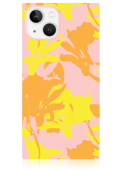 Blush Blossom Square iPhone Case #iPhone 14 Plus