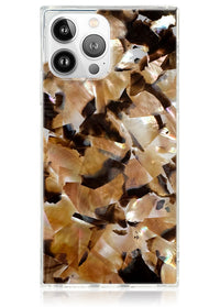 ["Brown", "Abalone", "Shell", "Square", "iPhone", "Case", "#iPhone", "13", "Pro", "Max"]