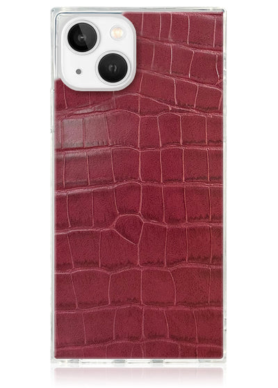 Burgundy SQUARE iPhone Case #iPhone 15