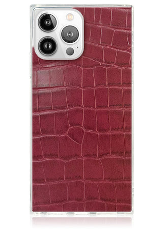 SQUARE® Crocodile Faux Leather iPhone Case