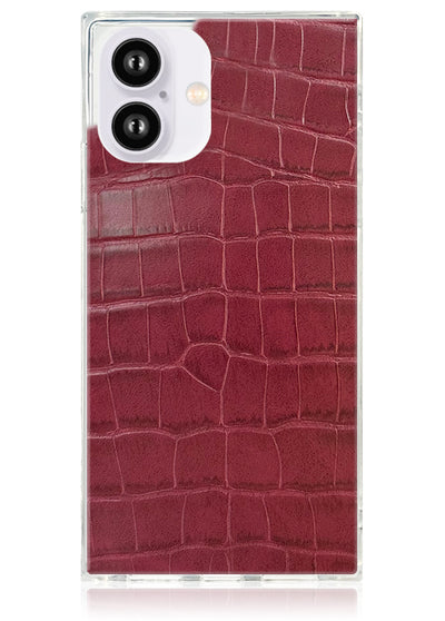 Burgundy SQUARE iPhone Case #iPhone 16