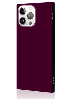 Burgundy Square iPhone Case #iPhone 16 Pro + MagSafe
