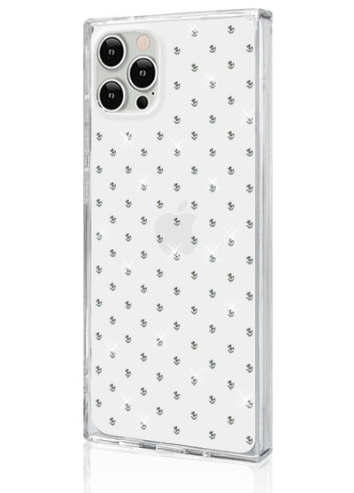 SQUARE Crystal Rhinestone iPhone Case #iPhone 12 Pro Max