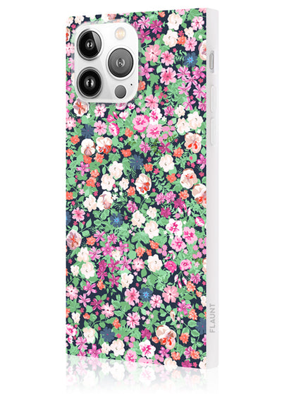 Floral Square iPhone Case #iPhone 15 Pro
