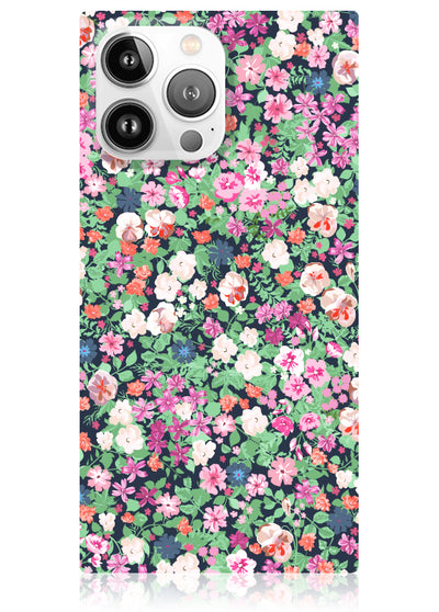 Floral Square iPhone Case #iPhone 15 Pro Max