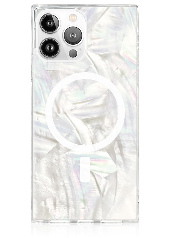 SQUARE® Geo White Mother of Pearl iPhone Case