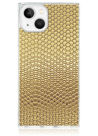 ["Gold", "Metallic", "Snakeskin", "Faux", "Leather", "Square", "iPhone", "Case", "#iPhone", "13"]