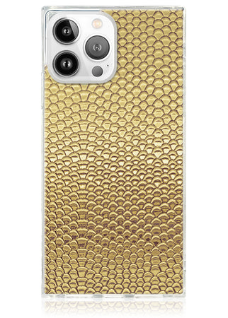 SQUARE® Metallic Snakeskin Faux Leather iPhone Case