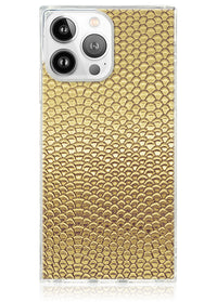 ["Gold", "Metallic", "Snakeskin", "Faux", "Leather", "Square", "iPhone", "Case", "#iPhone", "14", "Pro", "+", "MagSafe"]