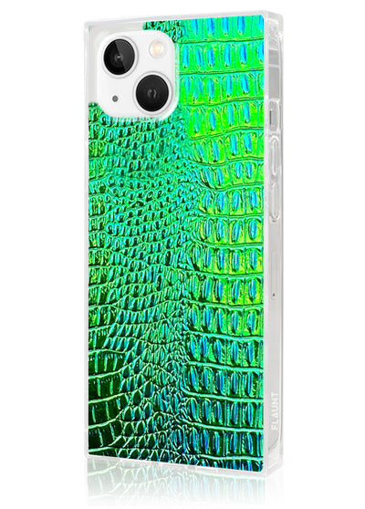 Green Crocodile Square iPhone Case #iPhone 13