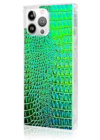 ["Green", "Crocodile", "Square", "iPhone", "Case", "#iPhone", "13", "Pro"]